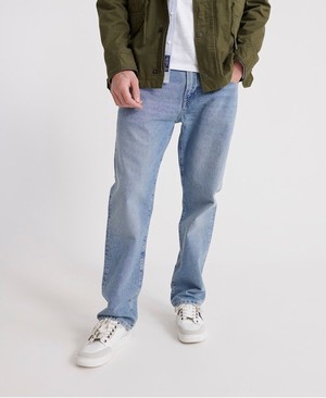 Superdry Ethan Classic Straight Férfi Farmer Szürke/Világos Kék | BDGZR4625